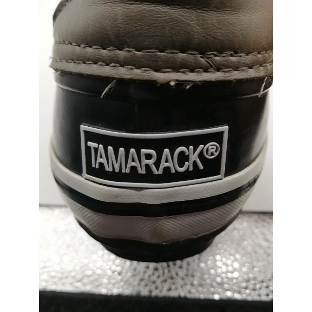 Tamarack Boots Womens Gray Black 7 Winter Rain Ankle Shoe Faux Fur Trim AK-1121W